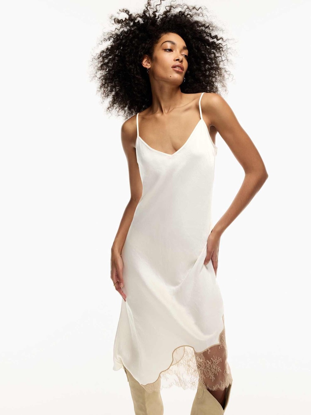 Aritzia Wilfred Sonnet Satin Dress